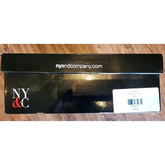NWB - NEW YORK & COMPANY DANI BLOCK HEEL BOOTIE BLACK SIZE 8 - Picture 6 of 6